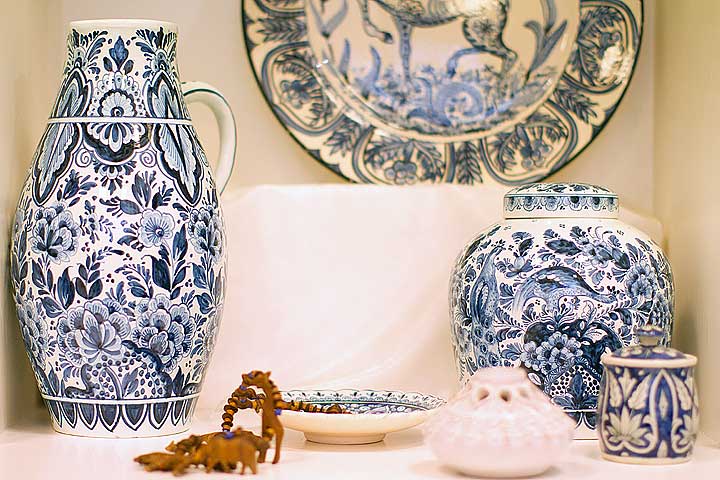 Blau-Weiß-Keramik (Delft, Portugal, Türkei)